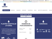 Tablet Screenshot of labcenterlaboratorio.com.br